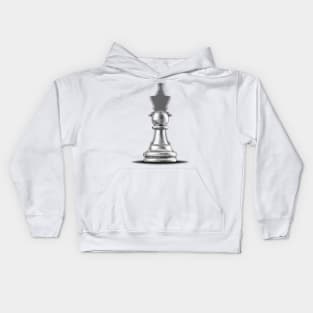 Pawn with a king shadow Kids Hoodie